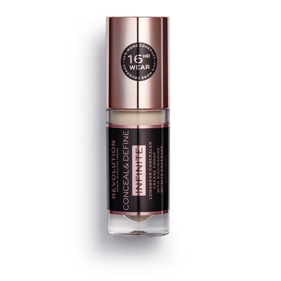 New Makeup Revolution Conceal & Define Infinite Longwear Concealer 9ml C1 - Picture 1 of 9